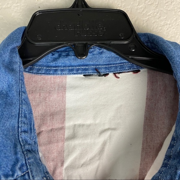 American Flag Button Up Shirt Mens Vintage - Picture 2 of 8